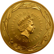 Australia 200 Dollars Australian Kangaroo 2017 P Proof 200 DOLLARS AUSTARLIA ELIZABETH II coin obverse