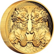 Australia 200 Dollars Double Pixiu Forbidden City Imperial Lion 2020 P  coin reverse Australia 200 Dollars Double Pixiu Forbidden City Imperial Lion 2020 P  coin reverse