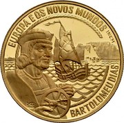 Portugal 200 ECU Bartholomeu Dias 1993 X# 30 EUROPA E OS NOVOS MUNDOS BARTOLOMEU DIAS coin reverse