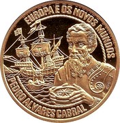 Portugal 200 ECU Cabral 1996 X# 54 EUROPA E OS NOVOS MUNDOS PEDRO ALVARES CABRAL coin reverse