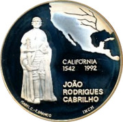 Portugal 200 Esc 450th Anniversary Discovery of California 1992 KM# 661a CALIFÓRNIA 1542 1992 JOÃO RODRIGUES CABRILHO ISABEL C.-F.BRANCO INCM coin reverse Portugal 200 Esc 450th Anniversary Discovery of California 1992 KM# 661a CALIFÓRNIA 1542 1992 JOÃO RODRIGUES CABRILHO ISABEL C.-F.BRANCO INCM coin reverse
