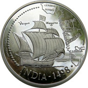 Portugal 200 Esc 500th Anniversary of the Discovery of India 1998 KM# 712a 1498 F.BRANCO INCM INDIA ISABEL C VASQUO DAGAMA coin reverse Portugal 200 Esc 500th Anniversary of the Discovery of India 1998 KM# 712a 1498 F.BRANCO INCM INDIA ISABEL C VASQUO DAGAMA coin reverse
