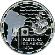 Portugal 200 Esc 500th Anniversary of the Division of the World Treaty 1994 KM# 672a A PARTILHA DO MUNDO 1494 coin reverse Portugal 200 Esc 500th Anniversary of the Division of the World Treaty 1994 KM# 672a A PARTILHA DO MUNDO 1494 coin reverse