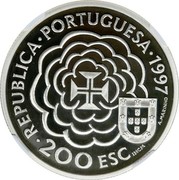 Portugal 200 Esc Bento de Gois 1997 KM# 700a REPUBLICA PORTUGUESA 1997 A. MARINHO 200 ESC coin obverse Portugal 200 Esc Bento de Gois 1997 KM# 700a REPUBLICA PORTUGUESA 1997 A. MARINHO 200 ESC coin obverse