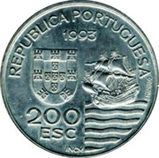 Portugal 200 Esc Daimios of Omura 1993 KM# 667a 1993 200 ESC REPUBLICA PORTUGUESA coin obverse Portugal 200 Esc Daimios of Omura 1993 KM# 667a 1993 200 ESC REPUBLICA PORTUGUESA coin obverse