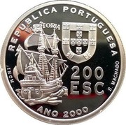 Portugal 200 Esc Ferdinand Magellan's First Trip around the World 2000 KM# 731a REPUBLICA PORTUGUESA VICTORIA 200 ESC INCM ANO 2000 S.MACHADO coin obverse Portugal 200 Esc Ferdinand Magellan's First Trip around the World 2000 KM# 731a REPUBLICA PORTUGUESA VICTORIA 200 ESC INCM ANO 2000 S.MACHADO coin obverse
