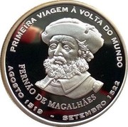 Portugal 200 Esc Ferdinand Magellan's First Trip around the World 2000 KM# 731a PRIMEIRA VIAGEM À VOLTA DO MUNDO FERNÃO DE MAGALHÃES AGOSTO 1519 - SETEMBRO 1522 coin reverse Portugal 200 Esc Ferdinand Magellan's First Trip around the World 2000 KM# 731a PRIMEIRA VIAGEM À VOLTA DO MUNDO FERNÃO DE MAGALHÃES AGOSTO 1519 - SETEMBRO 1522 coin reverse