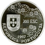 Portugal 200 Esc Luis Frois 1997 KM# 698a REPUBLICA PORTUGUESA 1997 200 ESC coin obverse Portugal 200 Esc Luis Frois 1997 KM# 698a REPUBLICA PORTUGUESA 1997 200 ESC coin obverse