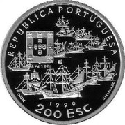 Portugal 200 Esc Military Commander Pedro Alvares Cabral 1999 Proof KM# 717c REPUBLICA PORTUGUESA PD 1 OZ 1999 200 ESC INCM S.MACHADO coin obverse Portugal 200 Esc Military Commander Pedro Alvares Cabral 1999 Proof KM# 717c REPUBLICA PORTUGUESA PD 1 OZ 1999 200 ESC INCM S.MACHADO coin obverse
