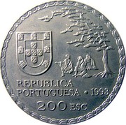 Portugal 200 Esc Namban Art 1993 KM# 668 REPUBLICA PORTUGUESA 1993 200 ESC coin obverse Portugal 200 Esc Namban Art 1993 KM# 668 REPUBLICA PORTUGUESA 1993 200 ESC coin obverse