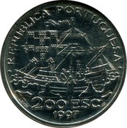 Portugal 200 Esc St. Francisco Xavier 1997 KM# 697a REPUBLICA PORTUGUESA 200 ESC INCM SM 1997 coin obverse Portugal 200 Esc St. Francisco Xavier 1997 KM# 697a REPUBLICA PORTUGUESA 200 ESC INCM SM 1997 coin obverse