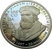 Portugal 200 Esc Vasco da Gama 1998 KM# 709a PRIMEIRA VIAGEM LISBOA CALECUTE VAS CO DA GA MA 8 JULHO 1497 - 20 MAIO 1498 coin reverse Portugal 200 Esc Vasco da Gama 1998 KM# 709a PRIMEIRA VIAGEM LISBOA CALECUTE VAS CO DA GA MA 8 JULHO 1497 - 20 MAIO 1498 coin reverse
