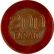 Portugal 200 Escudos 1990  Republic 200 ENSAIO coin obverse Portugal 200 Escudos 1990  Republic 200 ENSAIO coin obverse