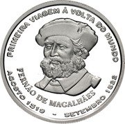 Portugal 200 Escudos Ferdinand Magellan 2000 Proof KM# 731c PRIMEIRA VIAGEM Á VOLTA DO MUNDO FERNÃO DE MAGALHÃES AGOSTO 1519 SETEMBRO 1522 coin reverse Portugal 200 Escudos Ferdinand Magellan 2000 Proof KM# 731c PRIMEIRA VIAGEM Á VOLTA DO MUNDO FERNÃO DE MAGALHÃES AGOSTO 1519 SETEMBRO 1522 coin reverse