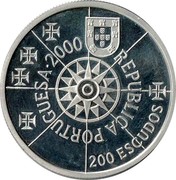 Portugal 200 Escudos Florida's Exploration 2000 KM# 730a REPUBLICA PORTUGUESA 2000 200 ESCUDOS coin obverse Portugal 200 Escudos Florida's Exploration 2000 KM# 730a REPUBLICA PORTUGUESA 2000 200 ESCUDOS coin obverse
