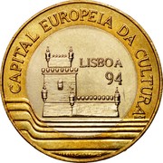 Portugal 200 Escudos Lisbon - European Cultural Capital 1994 KM# 669 CAPITAL EUROPEIA DA CULTURA LISBOA 94 INCM ISABEL C.-F. BRANCO coin reverse Portugal 200 Escudos Lisbon - European Cultural Capital 1994 KM# 669 CAPITAL EUROPEIA DA CULTURA LISBOA 94 INCM ISABEL C.-F. BRANCO coin reverse