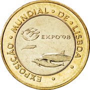 Portugal 200 Escudos Lisbon World Expo '98 1997 INCM KM# 694 EXPOSICÄ€O MUNDIAL DE LISBOA EXPO'98 coin reverse Portugal 200 Escudos Lisbon World Expo '98 1997 INCM KM# 694 EXPOSICÄ€O MUNDIAL DE LISBOA EXPO'98 coin reverse