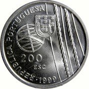 Portugal 200 Escudos 1999 Proof KM# 716c Republic REPUBLICA PORTUGUESA 200 ESC coin obverse