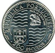 Portugal 200 Escudos King John II Perfect 1994 Proof KM# 673c REPÚBLICA PORTUGUESA 200 ESCUDOS INCM coin obverse