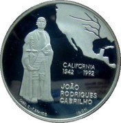 Portugal 200 Escudos 1992 Proof KM# 661d Republic CALIFORCIA 1542 1992 JOÂO RODRIGUES CABRILHO INCM coin reverse Portugal 200 Escudos 1992 Proof KM# 661d Republic CALIFORCIA 1542 1992 JOÂO RODRIGUES CABRILHO INCM coin reverse