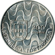 Portugal 200 Escudos Presidency of the European Community 1992 INCM KM# 663 200 ESCUDOS INCM REPÚBLICA PORTUGUESA ISABEL C. F. BRANCO coin obverse