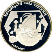 Portugal 200 Escudos Westward Navigation 1991 KM# 659a NAVEGAÇÕES PARA OCIDENTE 1452 1486 coin reverse Portugal 200 Escudos Westward Navigation 1991 KM# 659a NAVEGAÇÕES PARA OCIDENTE 1452 1486 coin reverse
