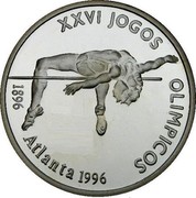 Portugal 200 Escudos XXVI Olympic Games Atlanta 1996 Proof KM# 687a XXVI JOGOS OLIMPICOS 1896 ATLANTA 1996 coin reverse