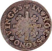 Portugal 200 Reis Countermarked issue over Lxxx Reis Portugal ND (1887)  IN HOC SIGNO VINCES coin reverse Portugal 200 Reis Countermarked issue over Lxxx Reis Portugal ND (1887)  IN HOC SIGNO VINCES coin reverse