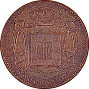 Portugal 2000 Reis Luiz I Pattern 1880  2000 REIS coin reverse