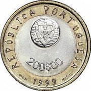 Portugal 200$00 UNICEF 1999 INCM KM# 720 REPÚBLICA PORTUGUESA 200$00 1999 INCM MENÉRES coin obverse Portugal 200$00 UNICEF 1999 INCM KM# 720 REPÚBLICA PORTUGUESA 200$00 1999 INCM MENÉRES coin obverse
