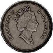 Canada 25 Cents 90th Anniversary of Royal Canadian Mint. Matte 1998 KM# 312 ELIZABETH II D G REGINA coin obverse Canada 25 Cents 90th Anniversary of Royal Canadian Mint. Matte 1998 KM# 312 ELIZABETH II D G REGINA coin obverse