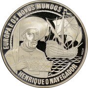 Portugal 25 ECU Prince Henry the Navigator 1991 X# 22 EUROPA E OS NOVOS MUNDOS HENRIQUE-O NAVEGADOR coin reverse Portugal 25 ECU Prince Henry the Navigator 1991 X# 22 EUROPA E OS NOVOS MUNDOS HENRIQUE-O NAVEGADOR coin reverse