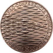 Portugal 250$00 FAO - World Fisheries Conference 1984 INCM KM# 626 FAO CONFERENCIA MUNDIAL DE PESCAS 1983 84 coin reverse Portugal 250$00 FAO - World Fisheries Conference 1984 INCM KM# 626 FAO CONFERENCIA MUNDIAL DE PESCAS 1983 84 coin reverse