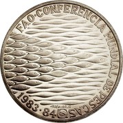 Portugal 250$00 FAO - World Fisheries Conference ND Proof KM# 626a FAO CONFERENCIA MUNDIAL DE PESCAS 1983 84 coin reverse Portugal 250$00 FAO - World Fisheries Conference ND Proof KM# 626a FAO CONFERENCIA MUNDIAL DE PESCAS 1983 84 coin reverse