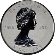 Canada 3 Dollars Maple Leaf 2013 Proof KM# 1408 2013 3 DOLLARS ELIZABETH II coin obverse Canada 3 Dollars Maple Leaf 2013 Proof KM# 1408 2013 3 DOLLARS ELIZABETH II coin obverse