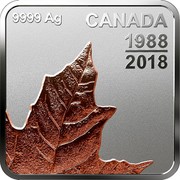Canada 3 Dollars Maple Leaf Quartet - Thirty Years (2nd part) 2018 Proof CANADA 9999 AG 1988 2018 coin reverse Canada 3 Dollars Maple Leaf Quartet - Thirty Years (2nd part) 2018 Proof CANADA 9999 AG 1988 2018 coin reverse