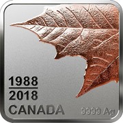 Canada 3 Dollars Maple Leaf Quartet - Thirty Years (3d part) 2018 Proof CANADA 9999 AG 1988 2018 coin reverse Canada 3 Dollars Maple Leaf Quartet - Thirty Years (3d part) 2018 Proof CANADA 9999 AG 1988 2018 coin reverse