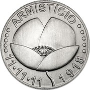 Portugal 5 Euro 100 Years of the Armistice 2018 INCM ARMISTÍCIO 11 11 11 1918 coin reverse Portugal 5 Euro 100 Years of the Armistice 2018 INCM ARMISTÍCIO 11 11 11 1918 coin reverse