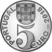 Portugal 5 Euro 100 Years of the Armistice 2018 INCM Proof PORTUGAL 5 €URO 2018 INCM coin obverse