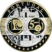 Portugal 5 Euro 2002 ND Republic PORTUGAL 5 EURO coin obverse Portugal 5 Euro 2002 ND Republic PORTUGAL 5 EURO coin obverse