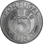 Portugal 5 Euro 45th Annyversary of the Carnation Revolution 2019 INCM PORTUGAL 5 €URO INCM JOSÉ AURÉLIO coin obverse
