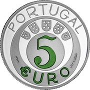 Portugal 5 Euro 45th Annyversary of the Carnation Revolution 2019 INCM Proof PORTUGAL 5 €URO INCM JOSÉ AURÉLIO coin obverse