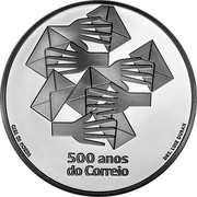Portugal 5 Euro 500 Years of Portuguese Post Office 2020  Proof 500 ANOS DO CORREIO CASA DA MOEDA DES. LUIZ DURAN coin reverse Portugal 5 Euro 500 Years of Portuguese Post Office 2020  Proof 500 ANOS DO CORREIO CASA DA MOEDA DES. LUIZ DURAN coin reverse