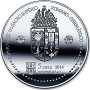 Portugal 5 Euro 580th Anniversary of the Birth of Eleanor 2014 KM# 847 IMPERATRIZ DO SACRO IMPÉRIO ROMANO - GERMÂNICO 5 EURO 2014 PORTUGAL IC FB INCM coin obverse Portugal 5 Euro 580th Anniversary of the Birth of Eleanor 2014 KM# 847 IMPERATRIZ DO SACRO IMPÉRIO ROMANO - GERMÂNICO 5 EURO 2014 PORTUGAL IC FB INCM coin obverse