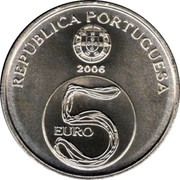 Portugal 5 Euro Alcobaca Monestary 2006 INCM KM# 779 REPÚBLICA PORTUGUESA 2006 5 EURO coin obverse Portugal 5 Euro Alcobaca Monestary 2006 INCM KM# 779 REPÚBLICA PORTUGUESA 2006 5 EURO coin obverse