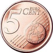 Portugal 5 Euro Cent 5 Euro Cent 2002 KM# 742 5 EURO CENT LL coin reverse Portugal 5 Euro Cent 5 Euro Cent 2002 KM# 742 5 EURO CENT LL coin reverse