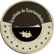 Portugal 5 Euro European Year of Equal Opportunities 2007 INCM Proof KM# 781a ANO EUROPEU DA IGUALDADE DE OPORTUNIDADES PARA TODOS ALÍPIO PINTO INCM coin reverse