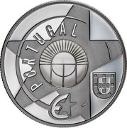 Portugal 5 Euro Glass and Iron Ages 2017 INCM Proof PORTUGAL E coin obverse