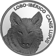 Portugal 5 Euro Iberian Wolf 2019 INCM Proof LOBO IBERICO CANIS LUPUS coin reverse