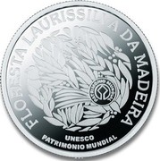 Portugal 5 Euro National Forest Reserve in Madeira Nature Park 2007 INCM Proof KM# 782a FLORESTA LAURISSILVA DA MADEIRA PATRIMÓNIO MUNDIAL UNESCO PATRIMÓNIO MUNDIAL coin reverse